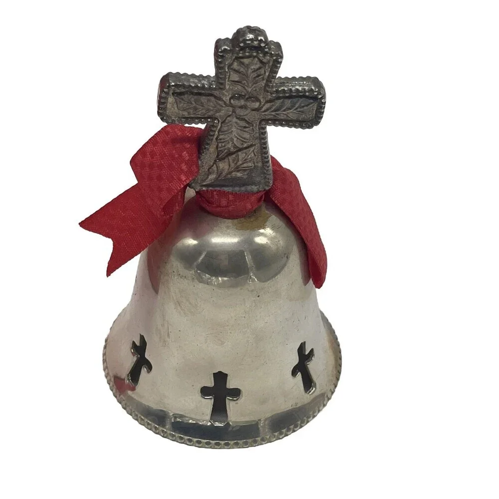 VINTAGE International Silver Co Silverplated Christmas Bell 4” Ornament. 1998